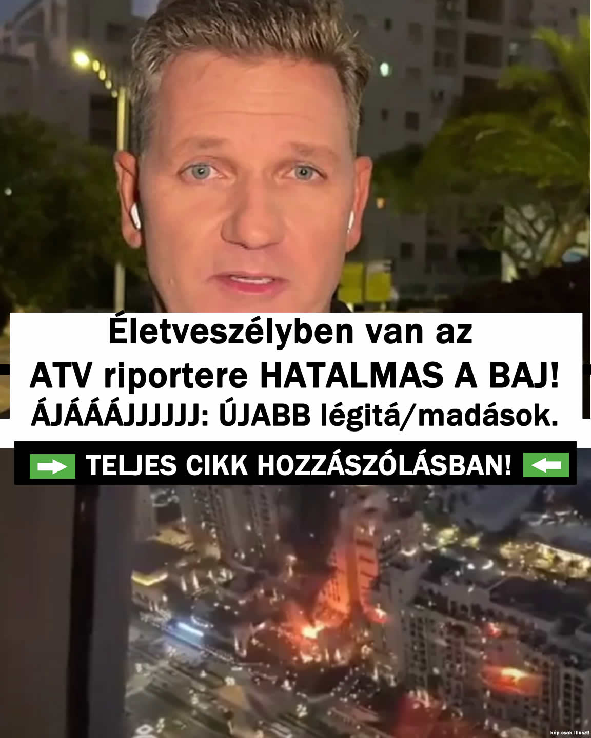 Életveszélyben van az ATV riportere! Hatalmas a baj!