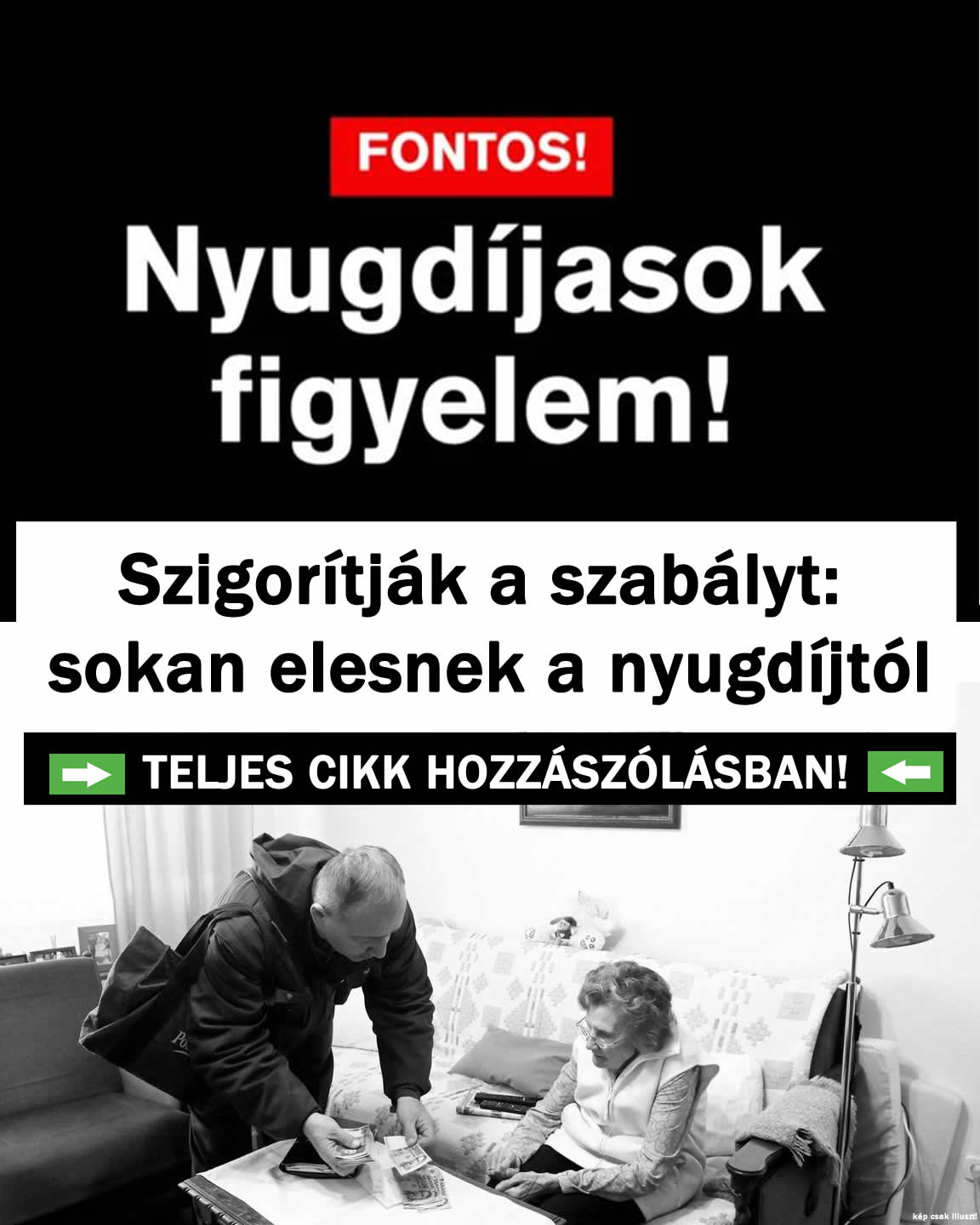 Szigorítják a szabályt: sokan elesnek a nyugdíjtól