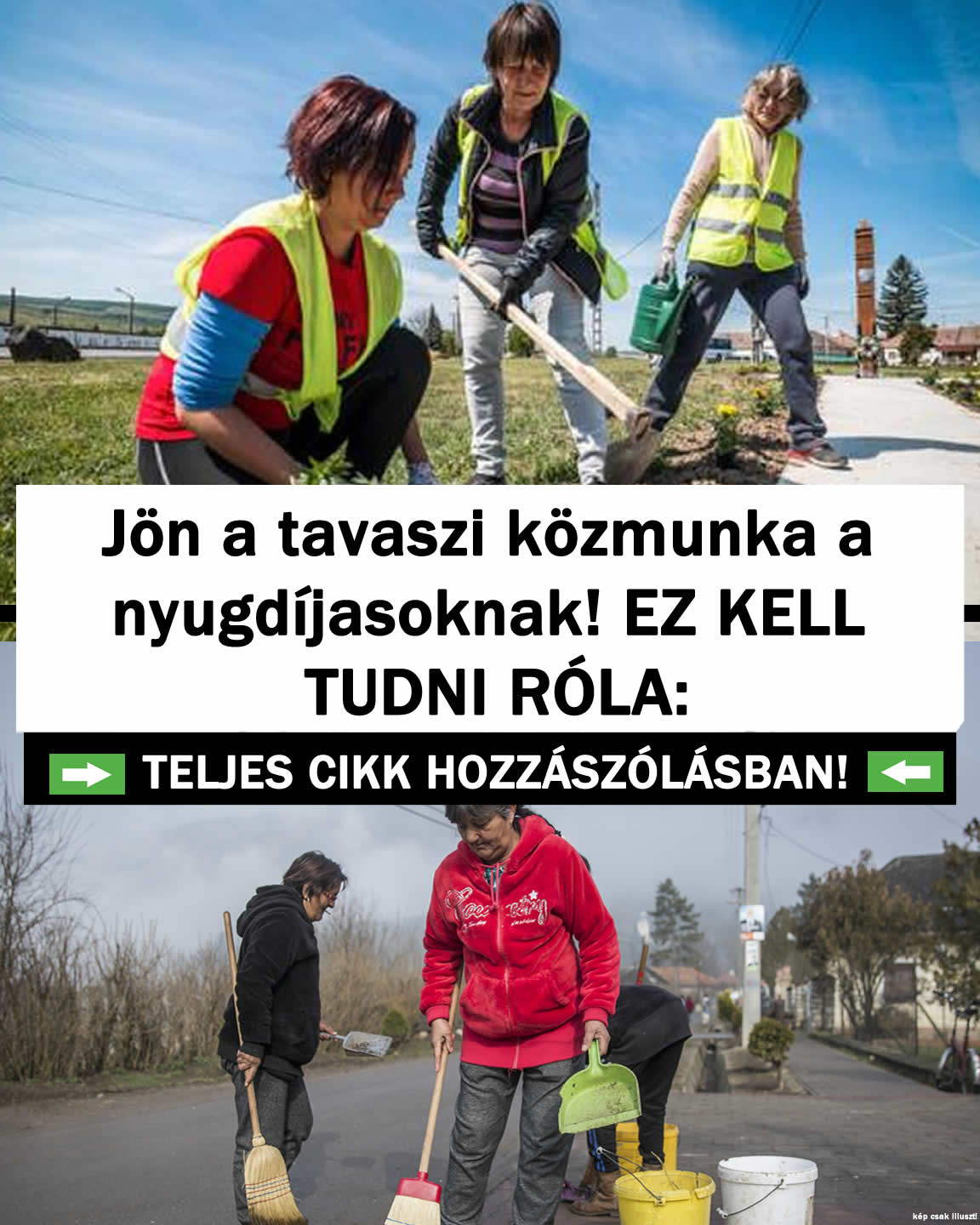 Jön a tavaszi közmunka a nyugdíjasoknak! EZ KELL TUDNI RÓLA: