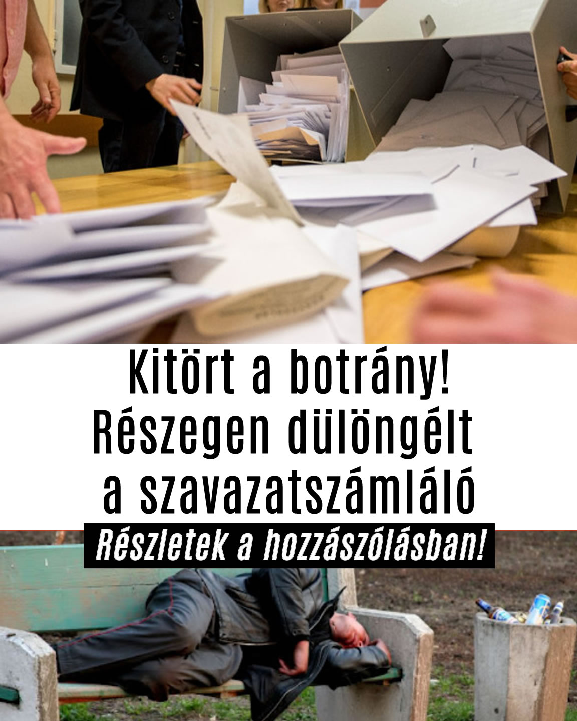 Részegen dülöngélt a szavazatszámláló