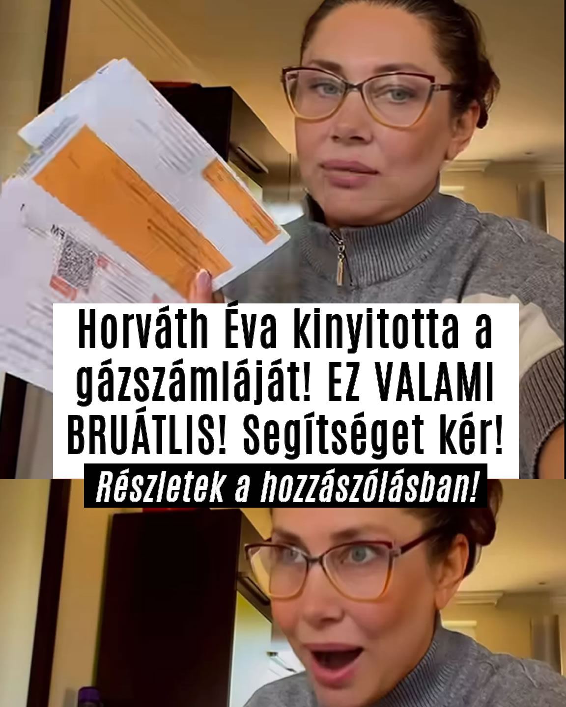 Horváth Éva kinyitotta a gázszámláját