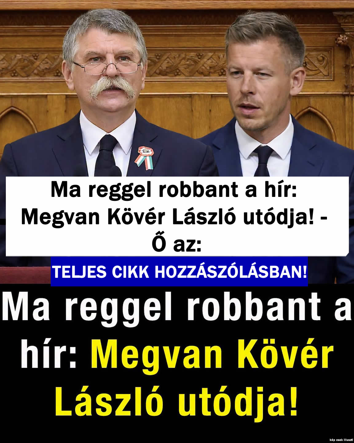 Ma reggel robb/nt a hír: Megvan Kövér László utódja! – Ő az: