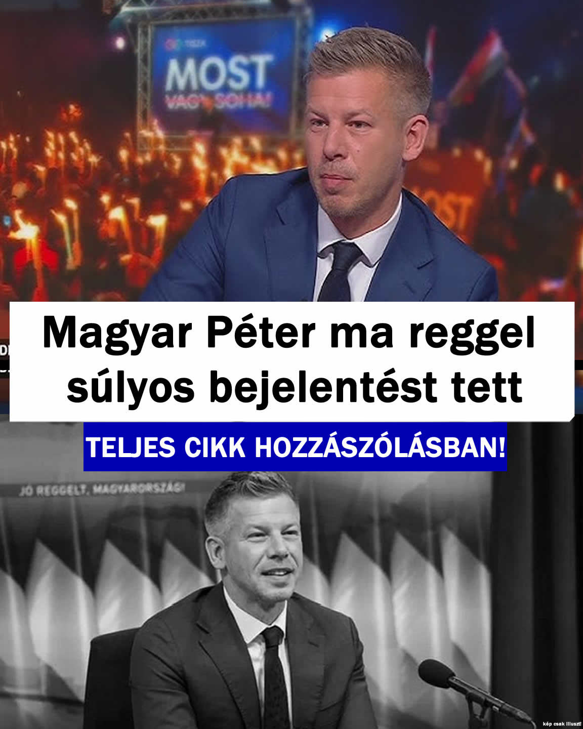Magyar Péter ma reggel súlyos bejelentést tett