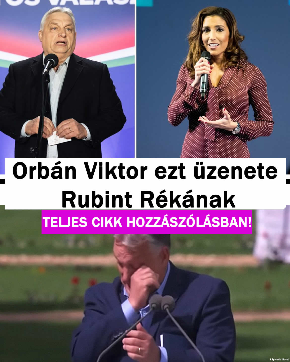 Orbán Viktor ezt üzenete Rubint Rékának