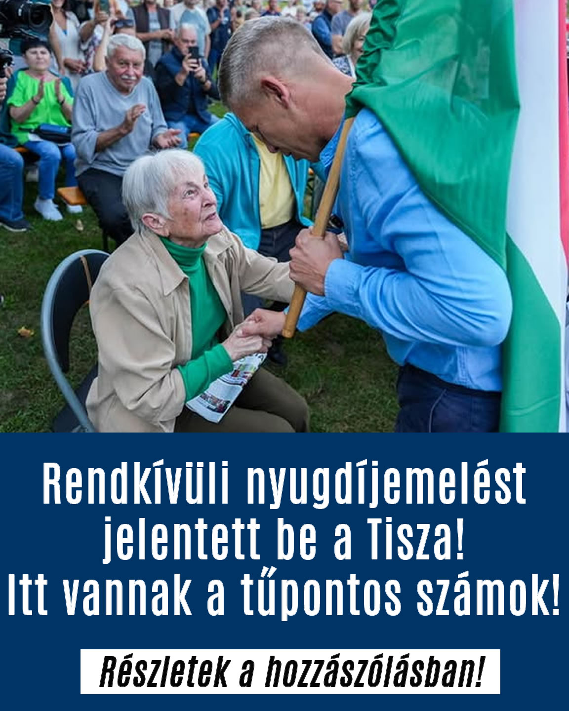 Rendkívüli nyugdíjemelést jelentett be a Tisza!