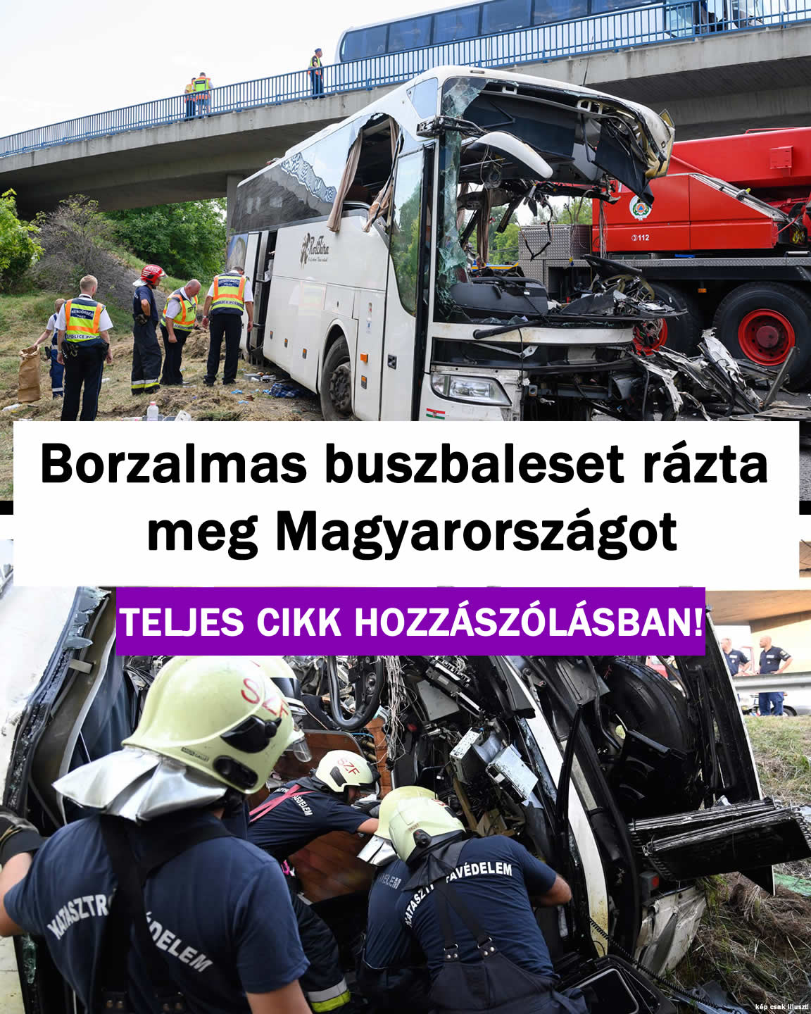 Borzalmas buszbaleset rázta meg Magyarországot