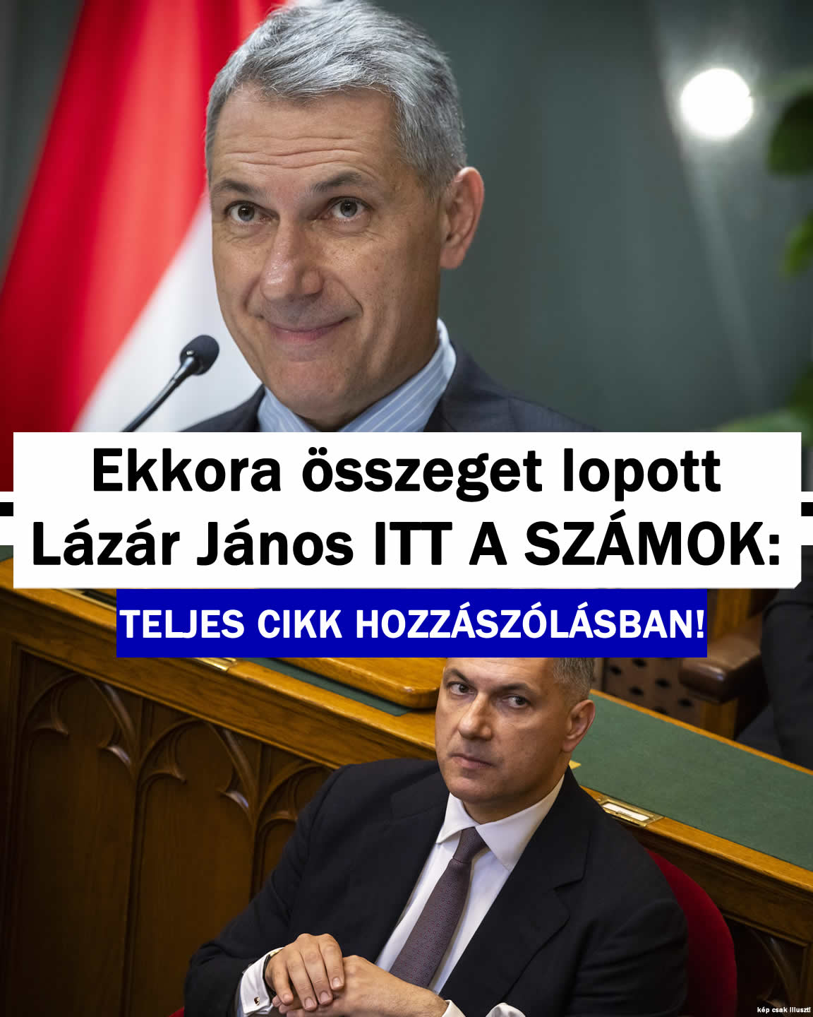 Ekkora összeget l/ppott Lázár János – ITT A SZÁMOK!