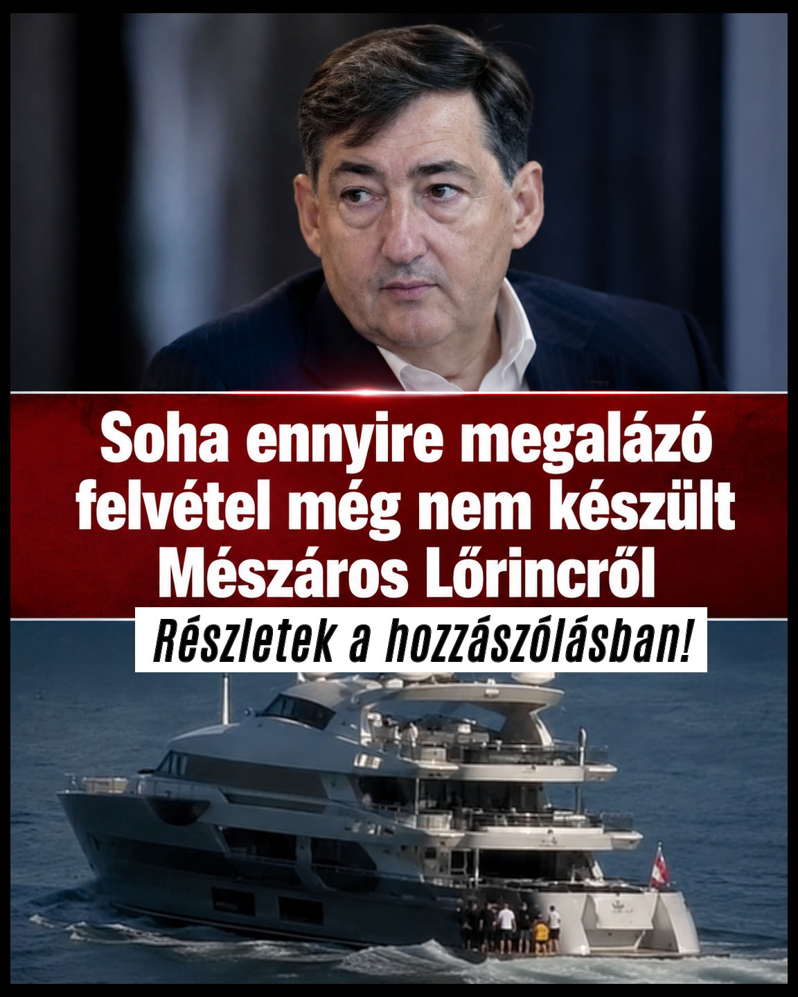 Soha ilyen felvétel még nem készült Mészáros Lőrincről