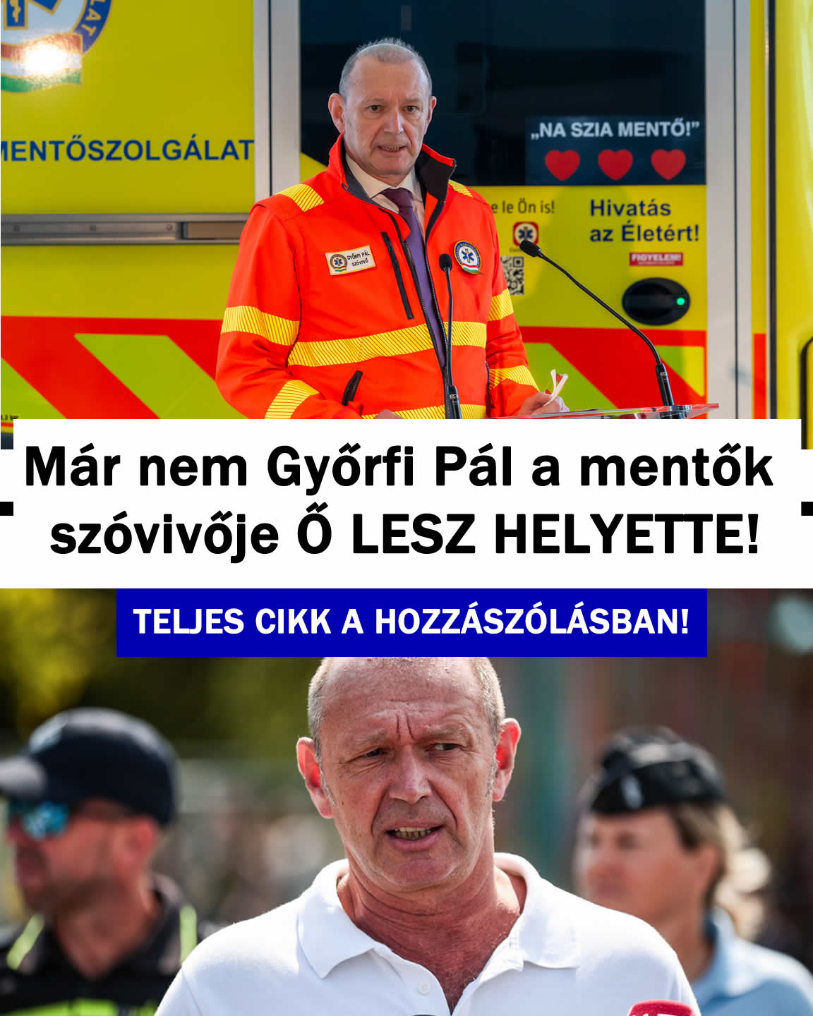 Már nem Győrfi Pál a mentők szóvivője Ő LESZ HELYETTE!