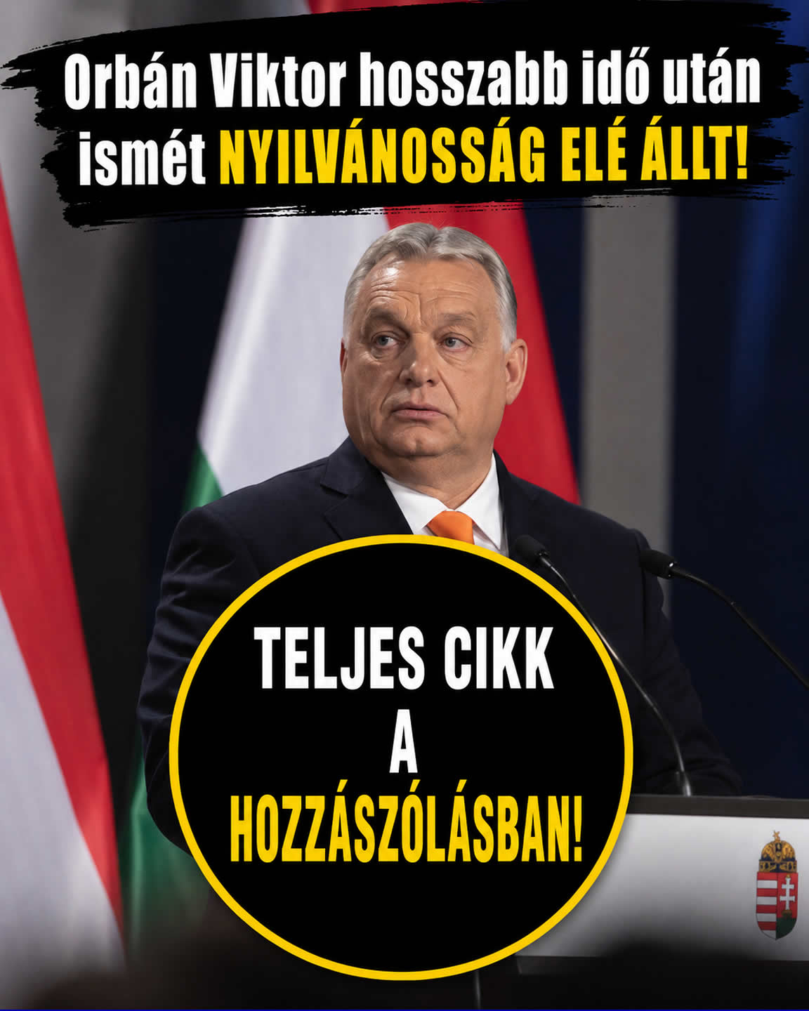 Orbán Viktor hosszabb idő után ismét NYILVÁNOSSÁG ELÉ ÁLLT!