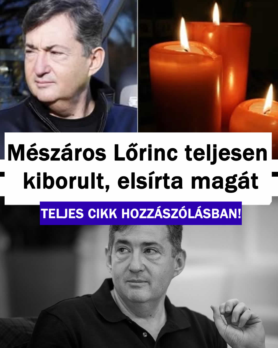 Mészáros Lőrinc teljesen kiborult, konkrétan elsírta magát