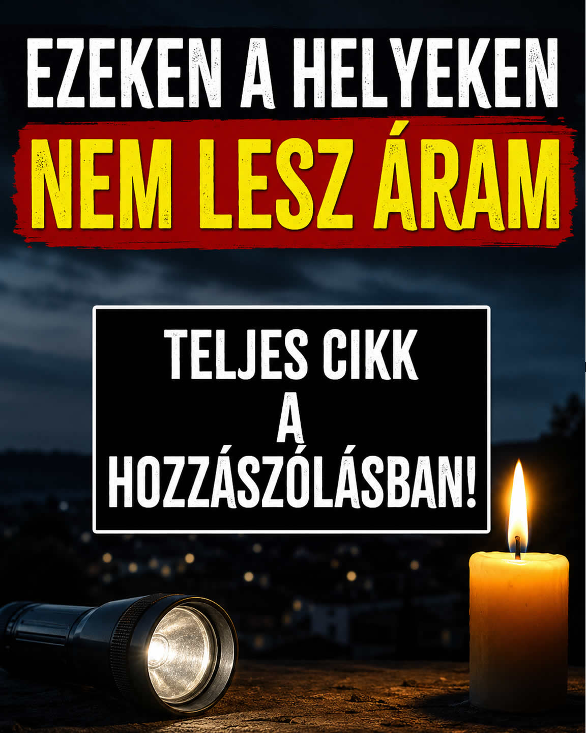 Ezeken a helyeken nem lesz áram