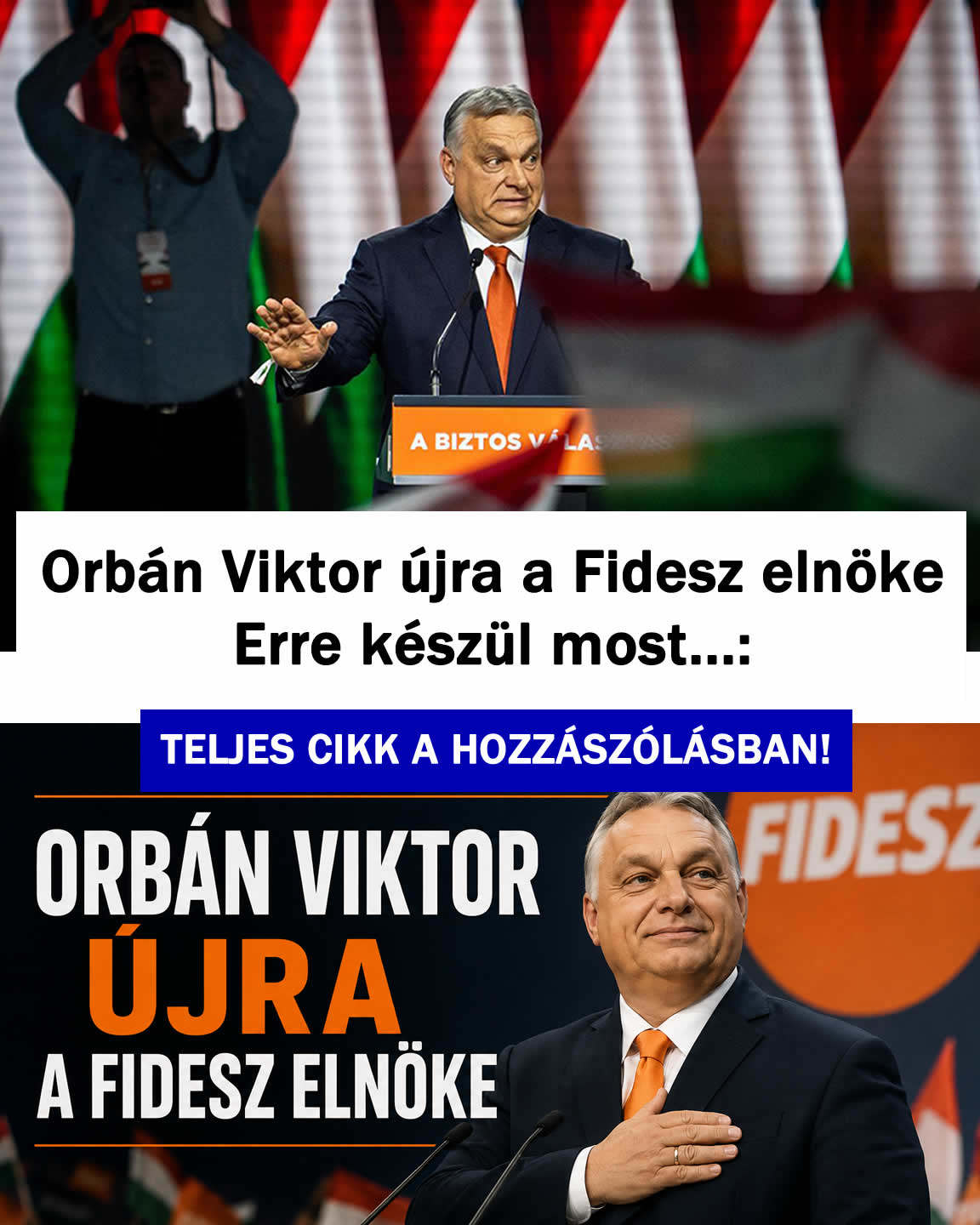 Újra Orbán Viktor a Fidesz elnöke ERRE KÉSZÜL MOST: