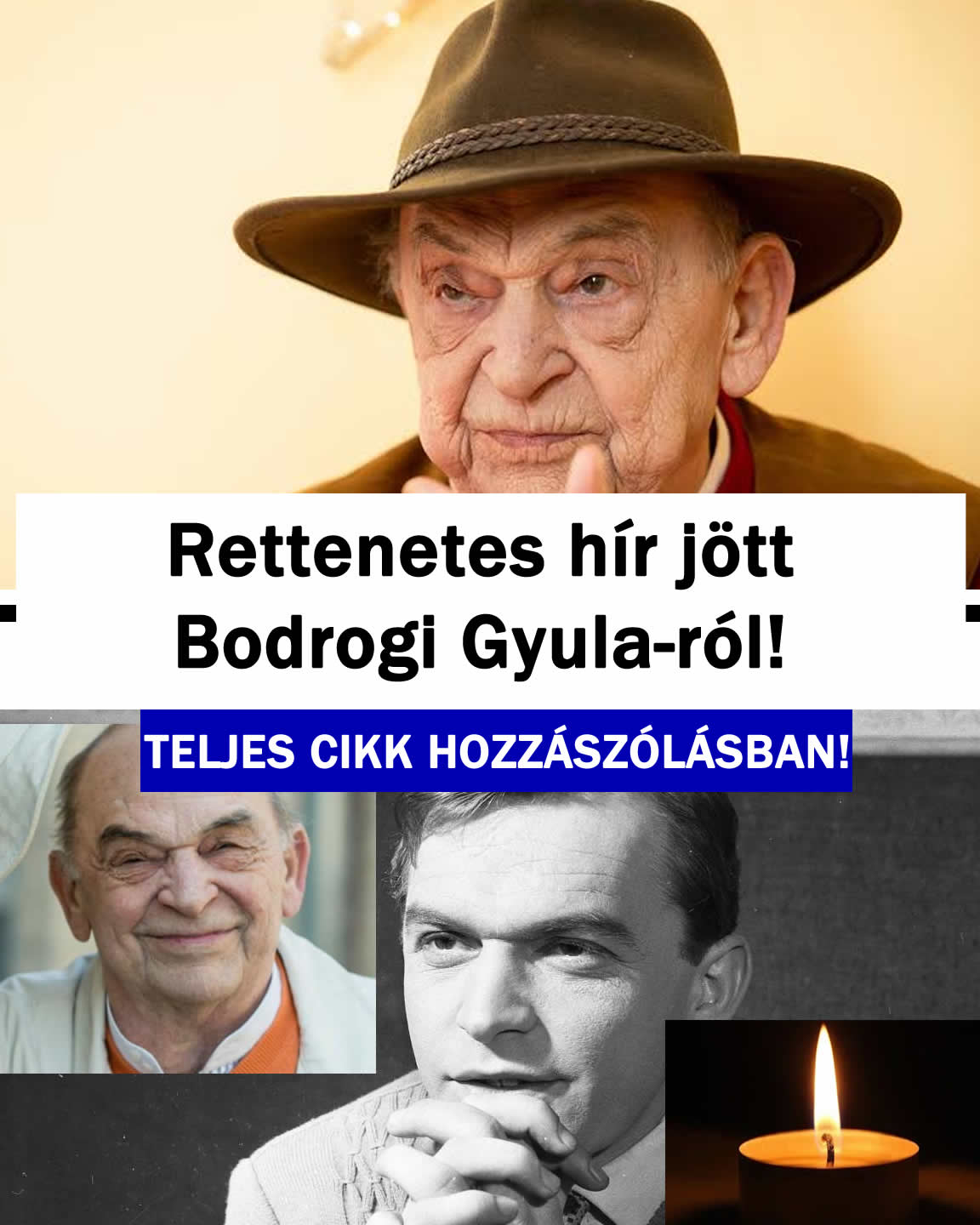 Rettenetes hír jött Bodrogi Gyula-ról!