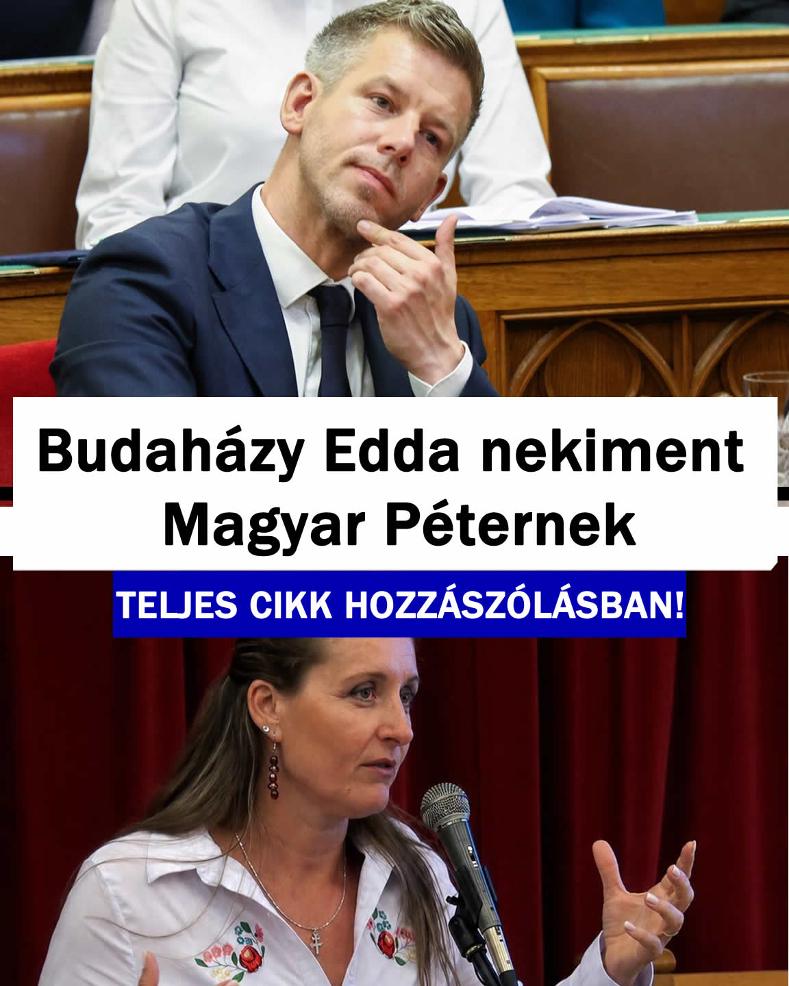 Budaházy Edda nekiment Magyar Péternek