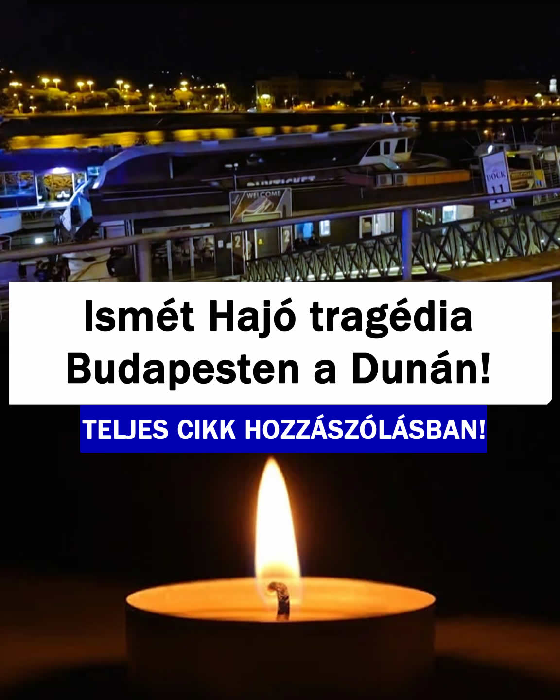 Ismét Hajó tragédia Budapesten a Dunán!