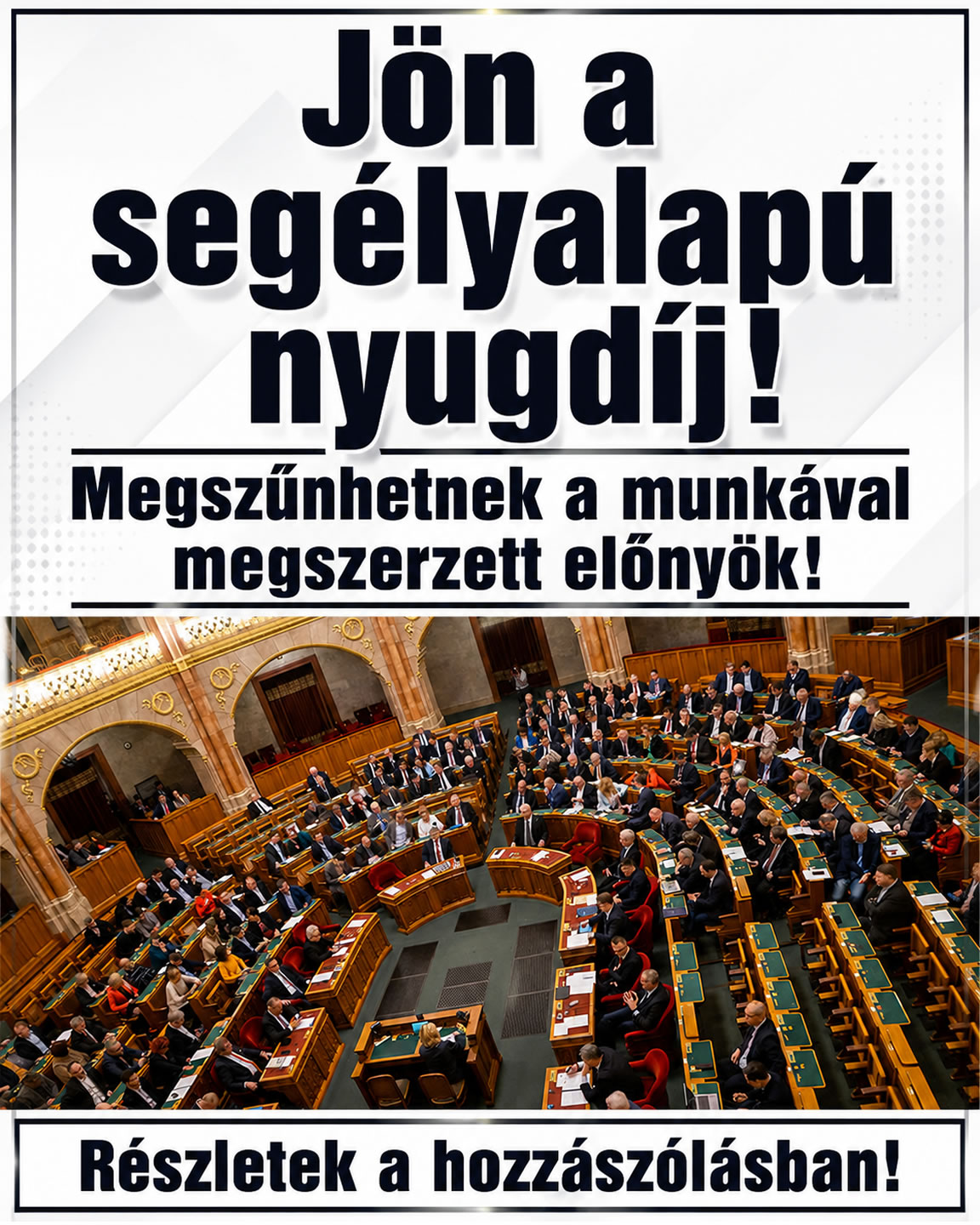 Jön a segélyalapú nyugdíj!