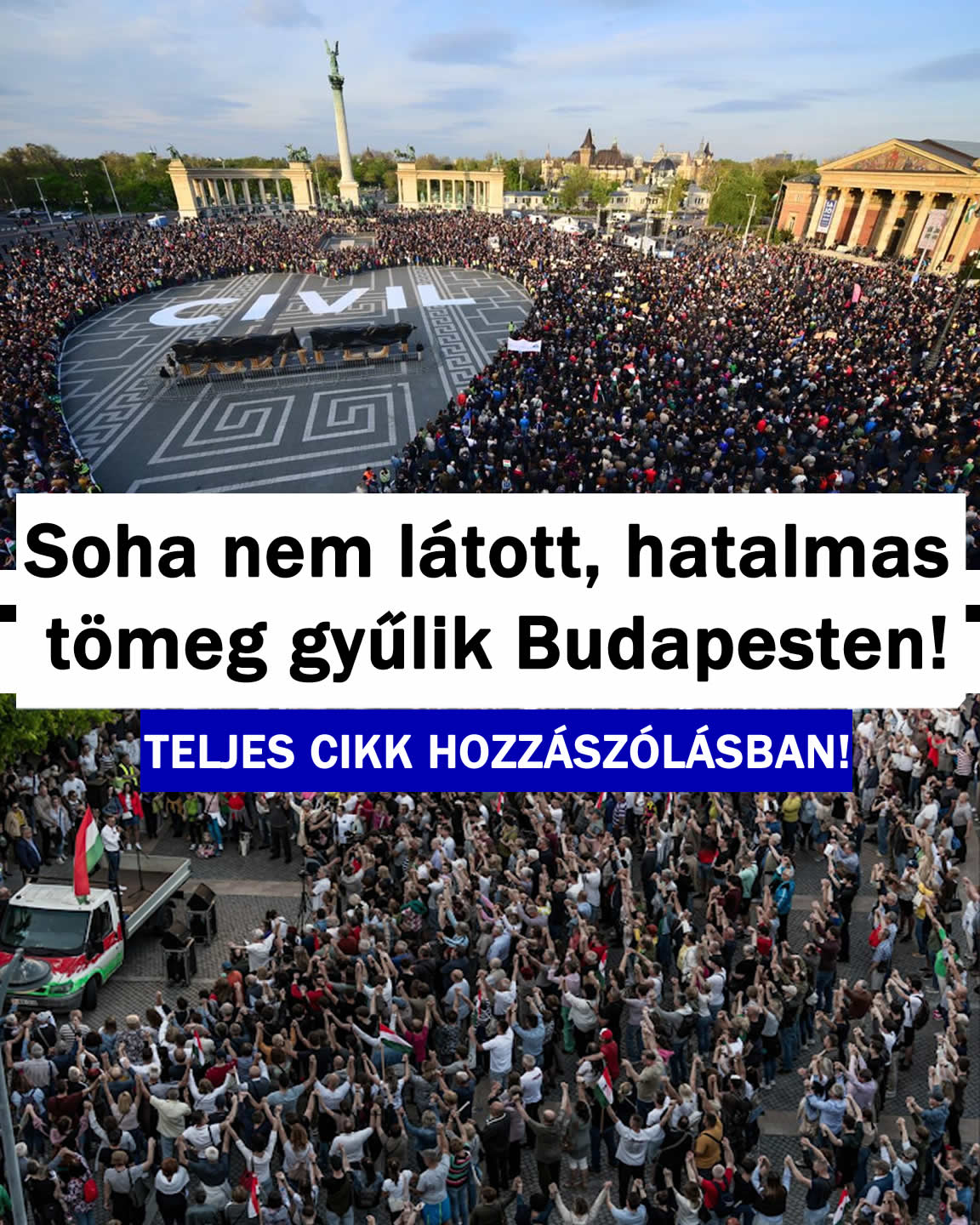 Soha nem látott, hatalmas tömeg gyűlik Budapesten!
