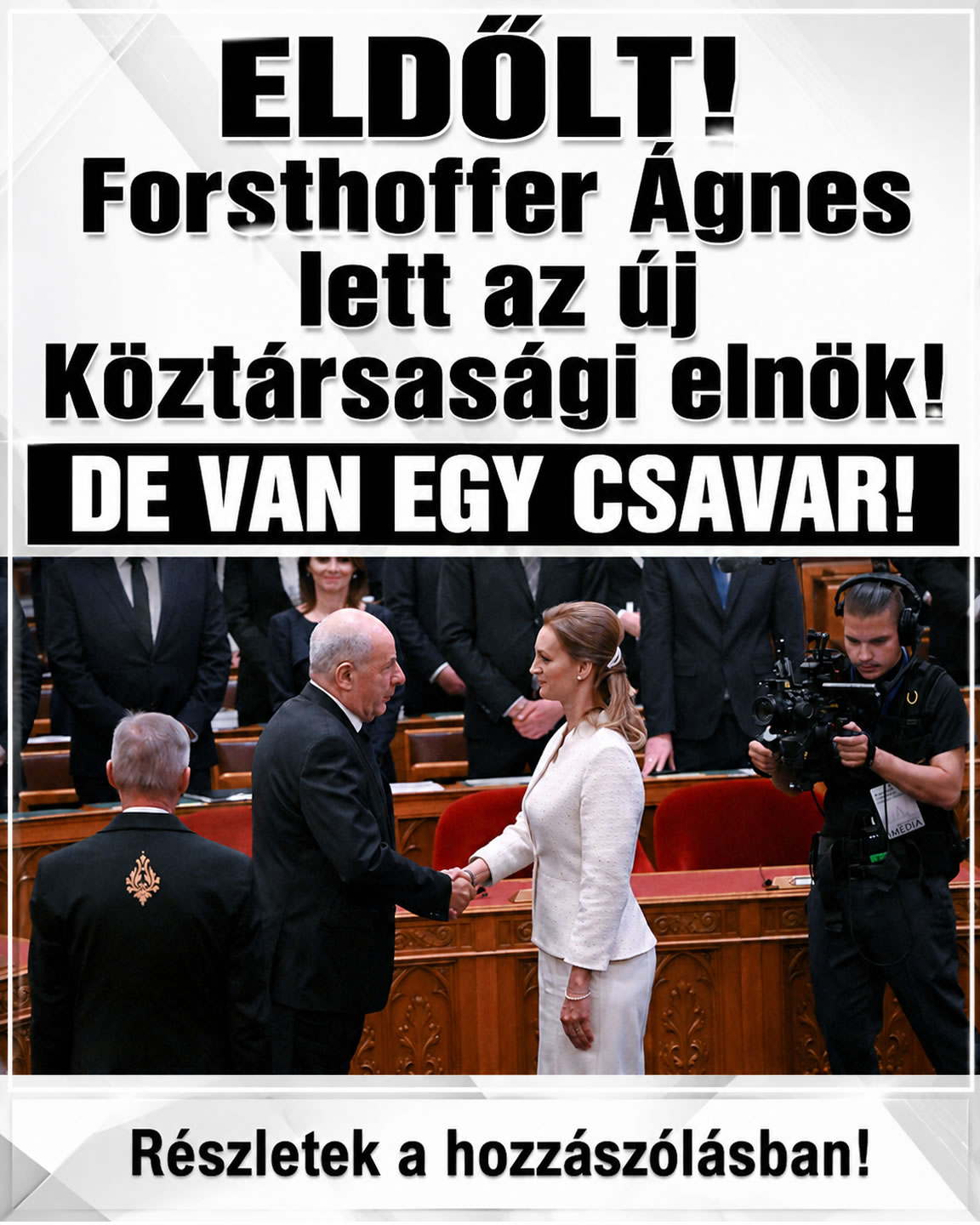 Forsthoffer Ágnes lett az új Köztársasági elnök!