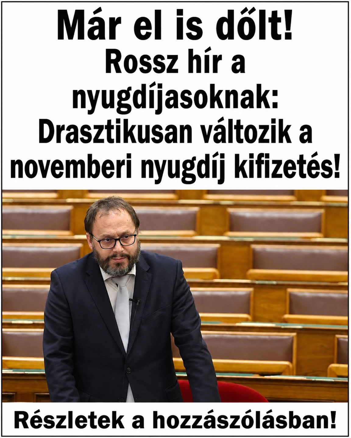 Drasztikusan változik a novemberi nyugdíj!