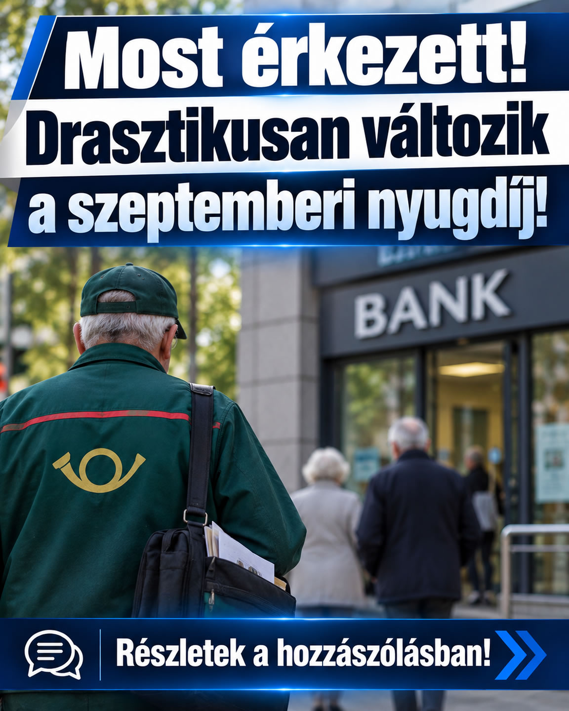 Drasztikusan változik a szeptemberi nyugdíj utalása!