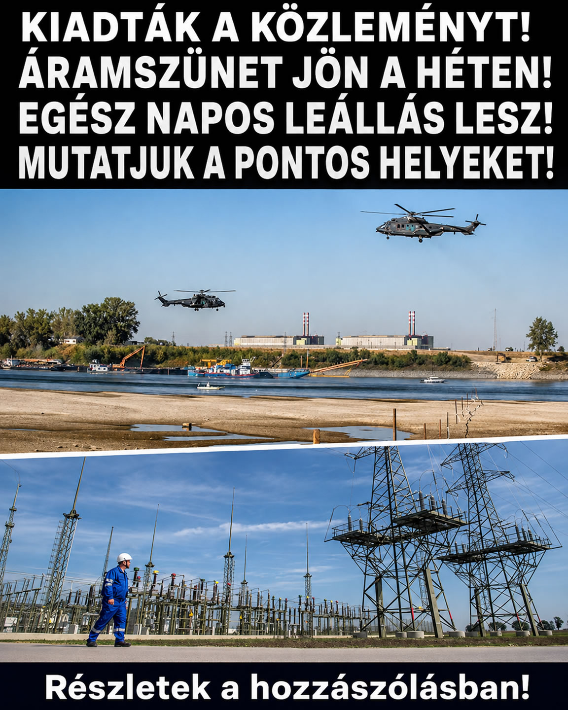 Áramszünet jön héten!