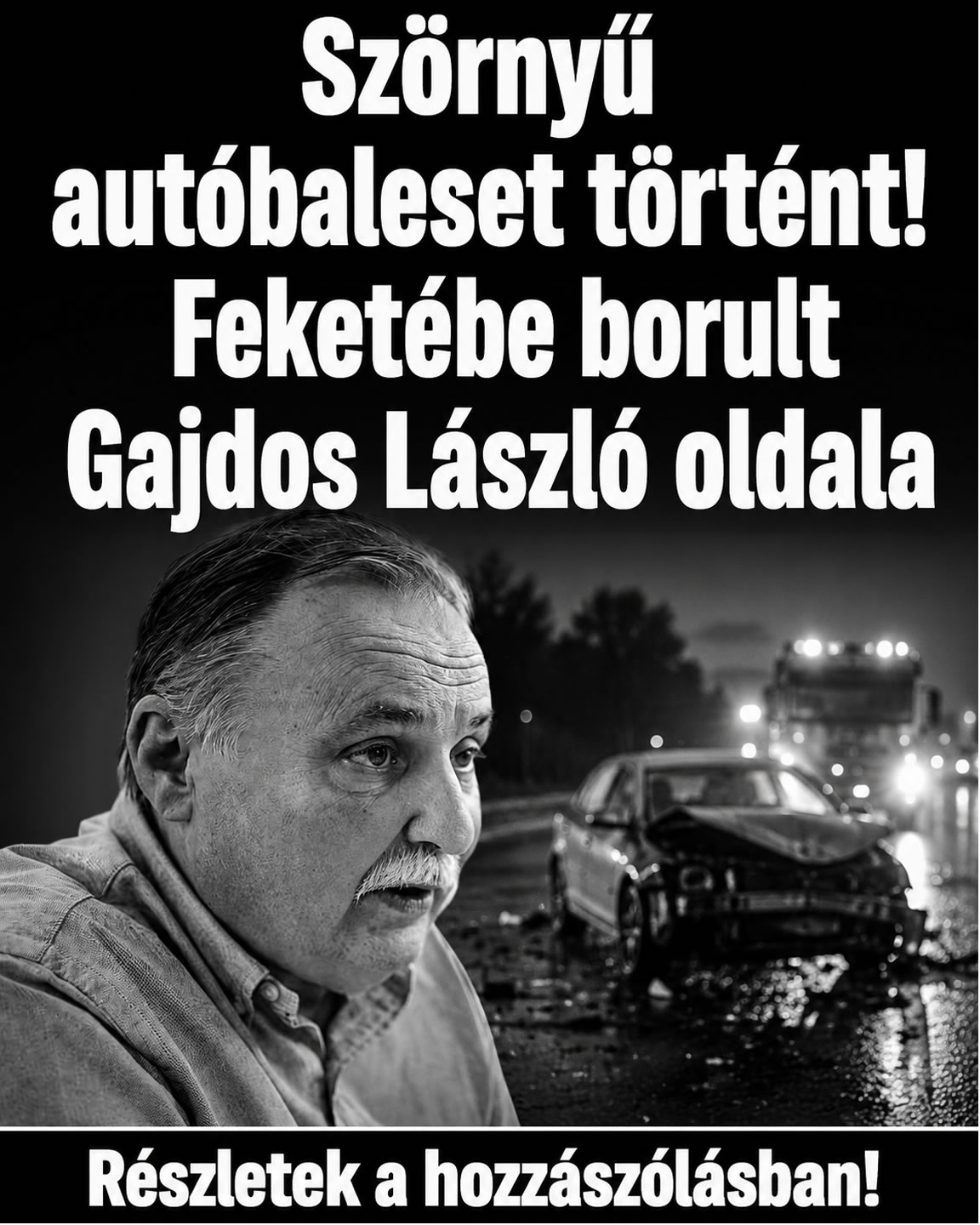 Feketébe borult Gajdos László oldala