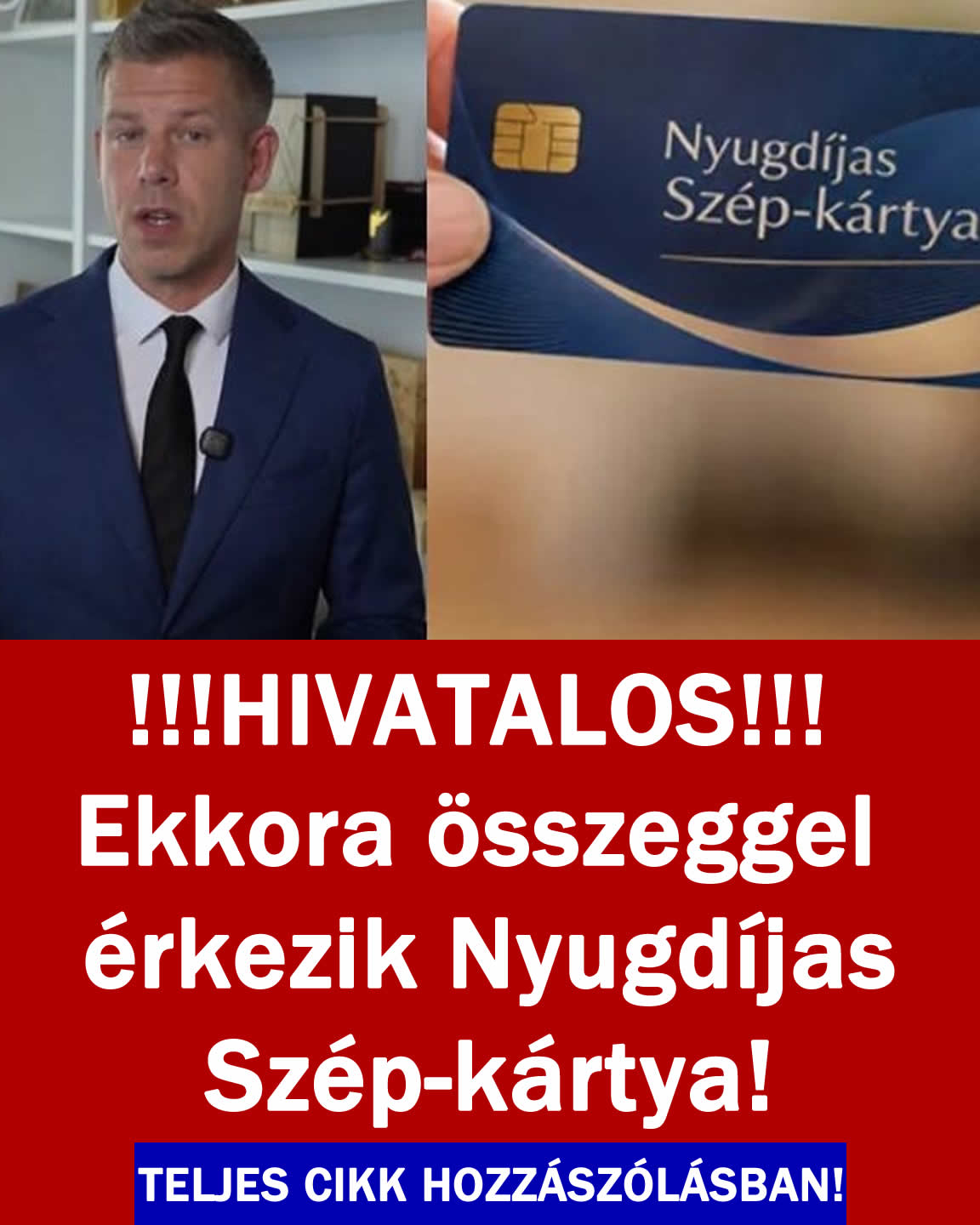 Ekkora összeggel érkezik a Nyugdíjas Szép-kártya!