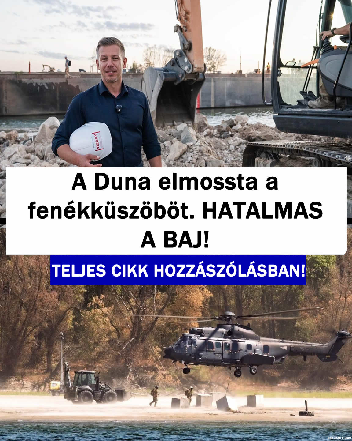 A Duna elmossta a fenékküszöböt. HATALMAS A BAJ!