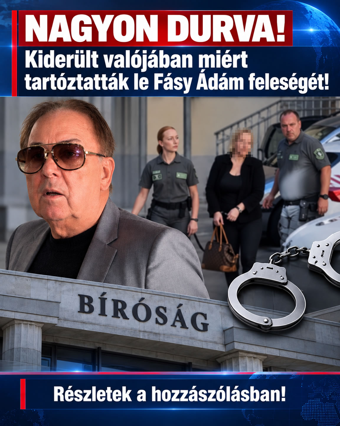 Kiderült miért tartóztatták le Fásy Ádám feleségét