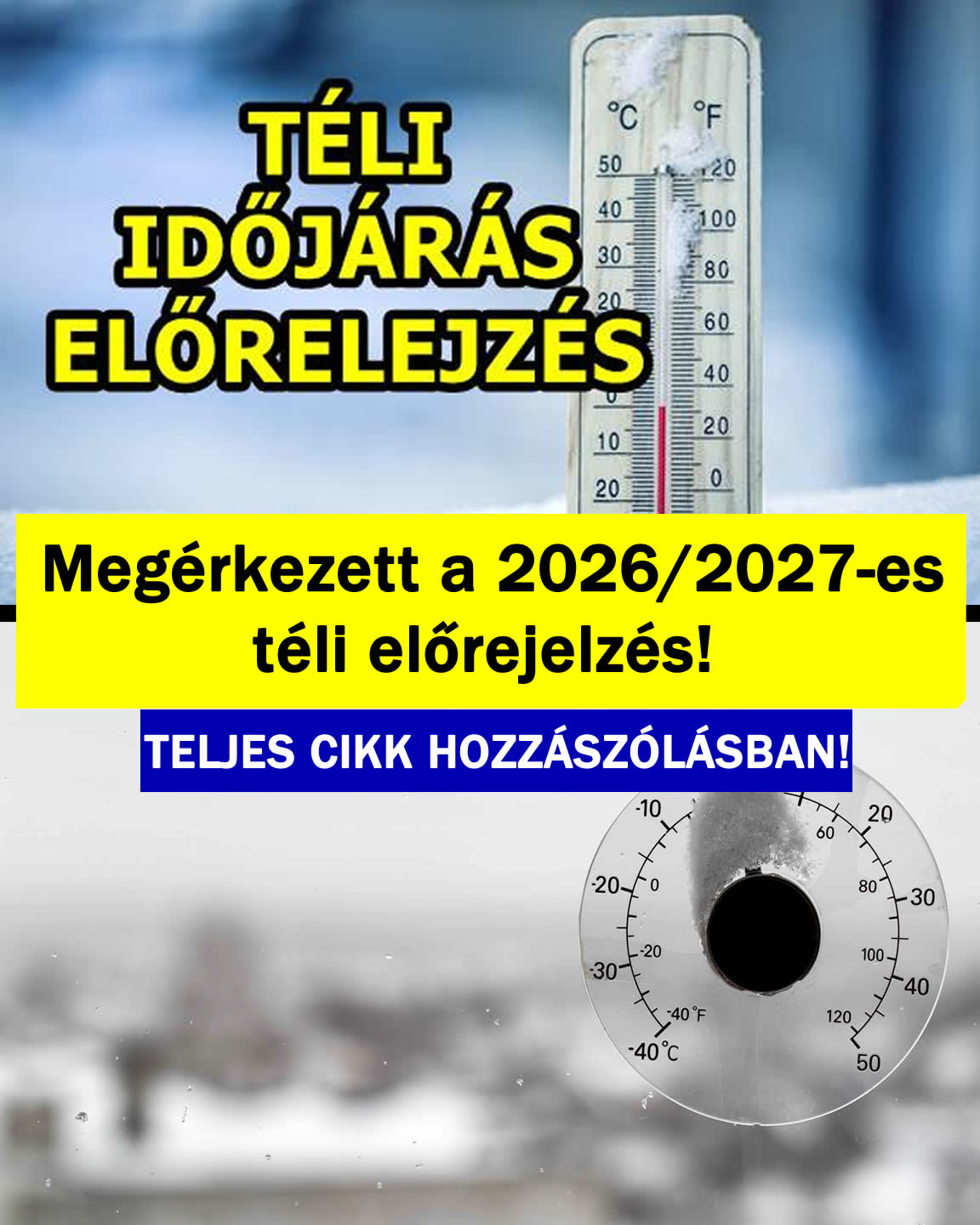 Megérkezett a 2026/2027-es téli előrejelzés!