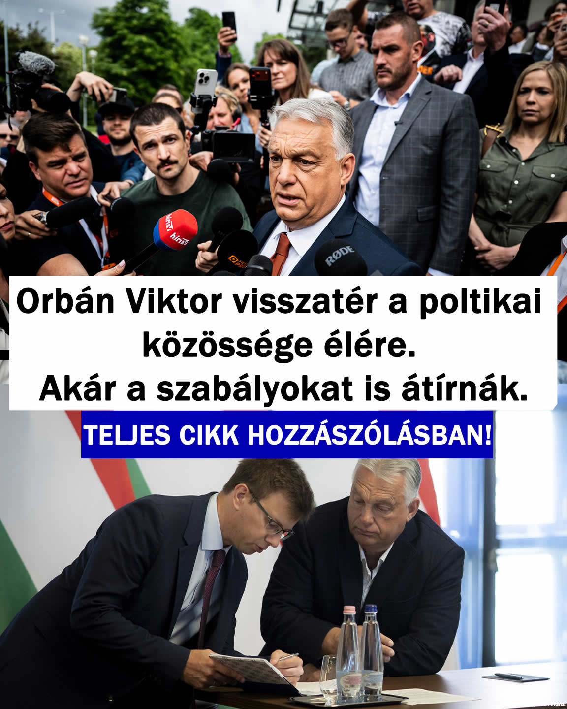 Orbán Viktor visszatér a politikai közössége élére.