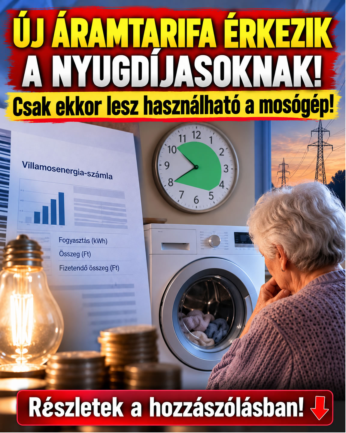 Új áramtarifa érkezik a nyugdíjasoknak!