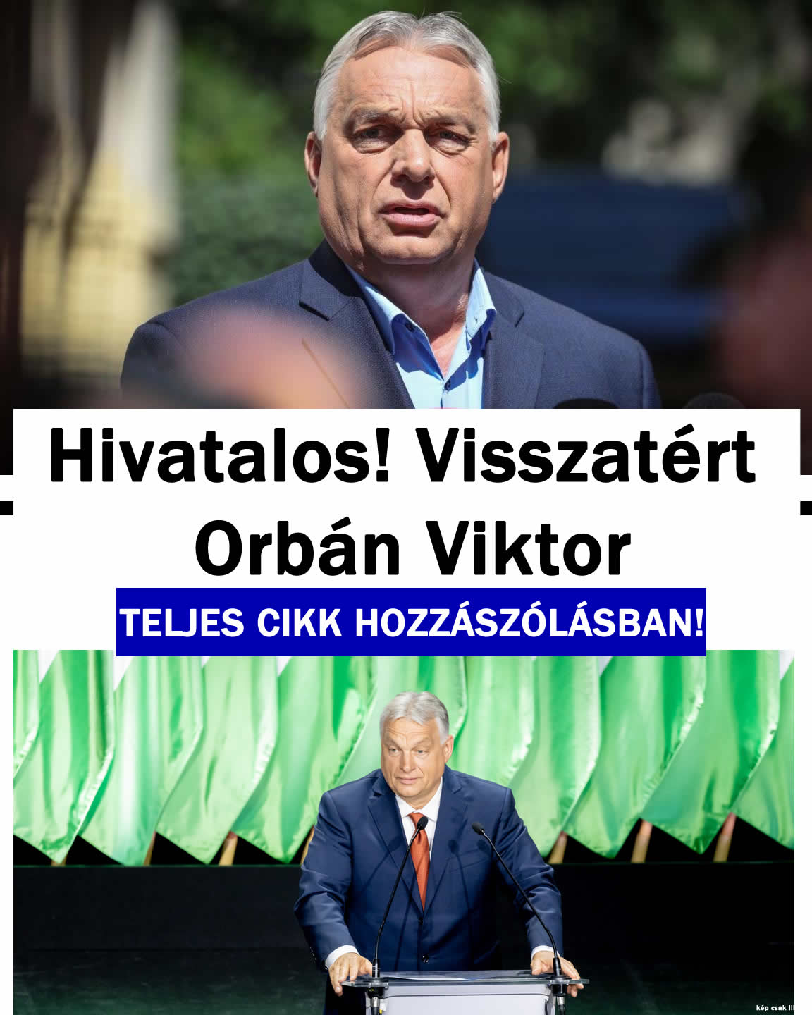 Hivatalos! Visszatért Orbán Viktor – Ez történt: