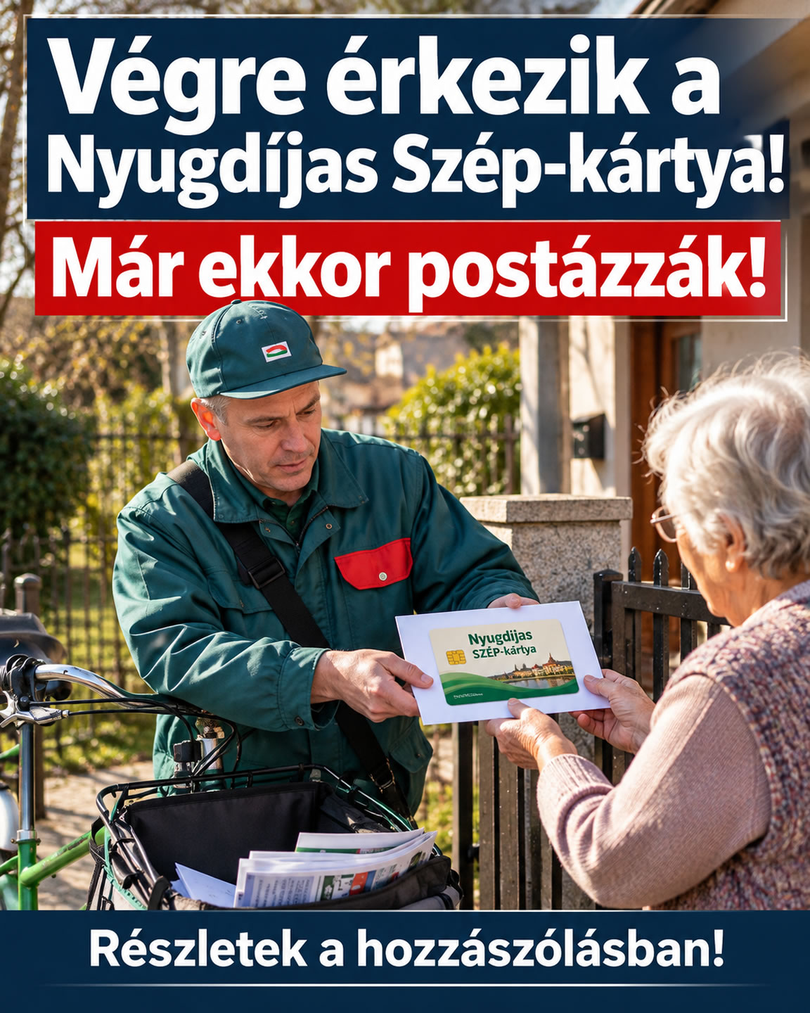 Végre érkezik a Nyugdíjas Szép-kártya!