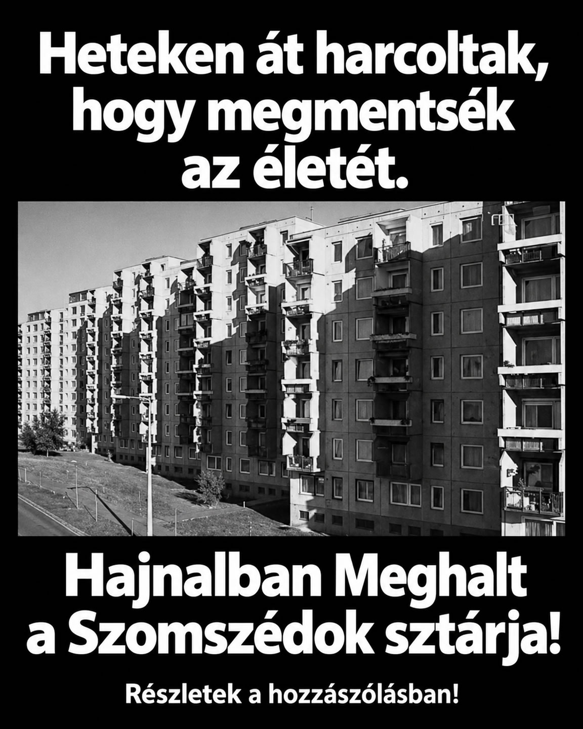 Meghalt a Szomszédok sztárja