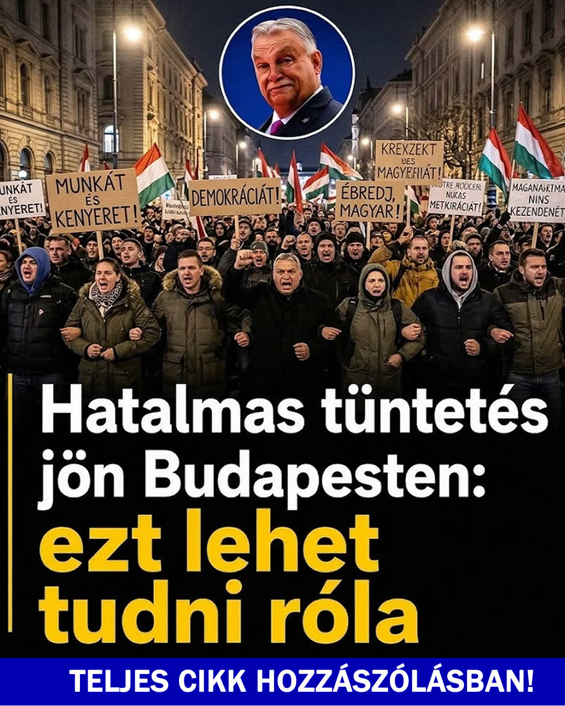 Hatalmas tüntetés jön Budapesten